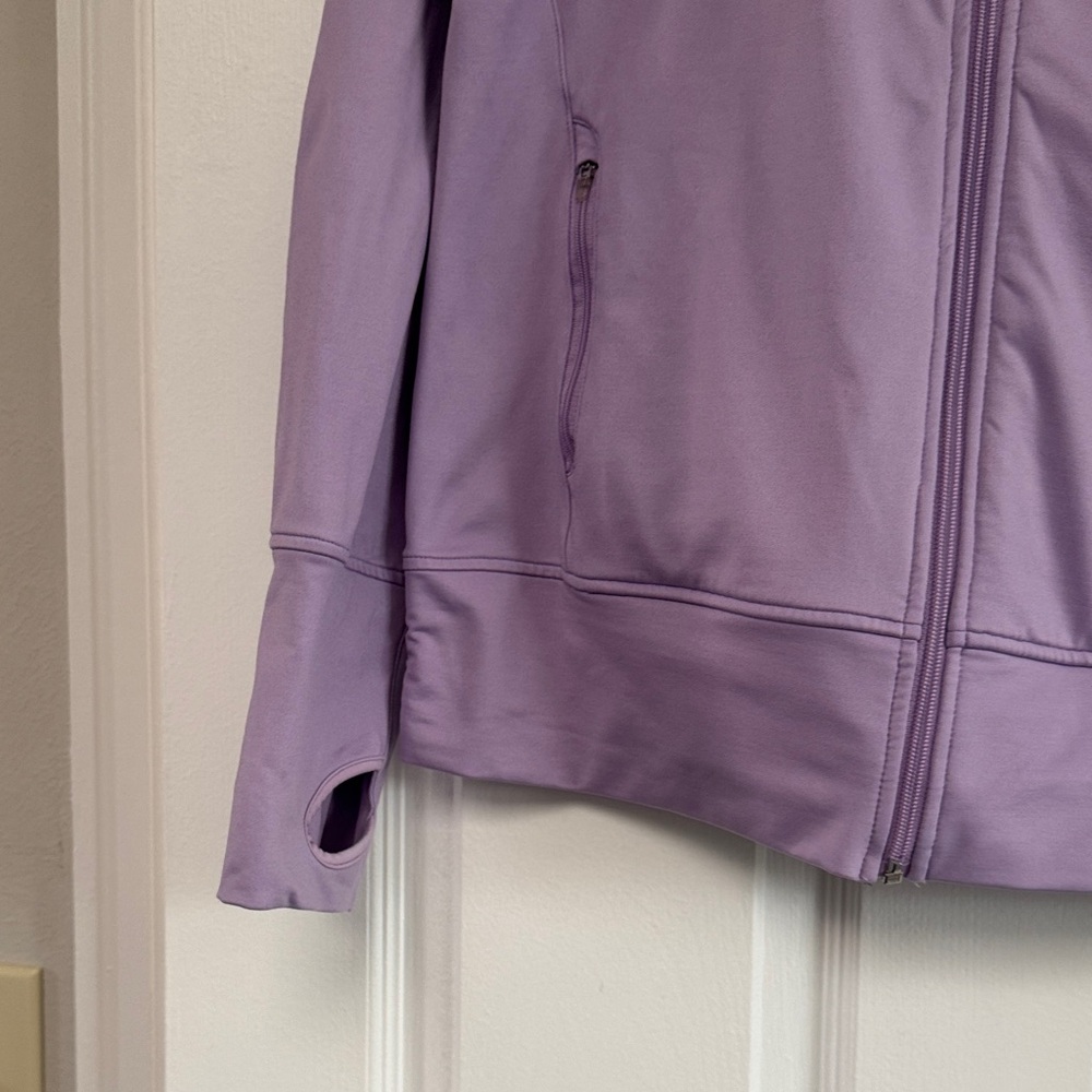 Women's ALO Purple Yoga Jacket size Large Hooded Full Zip Coolfit - Picture 3 of 8
